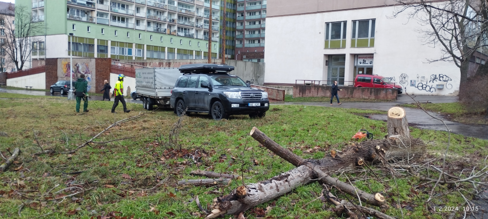 Park Magnitogorská - masa budovy místo parku